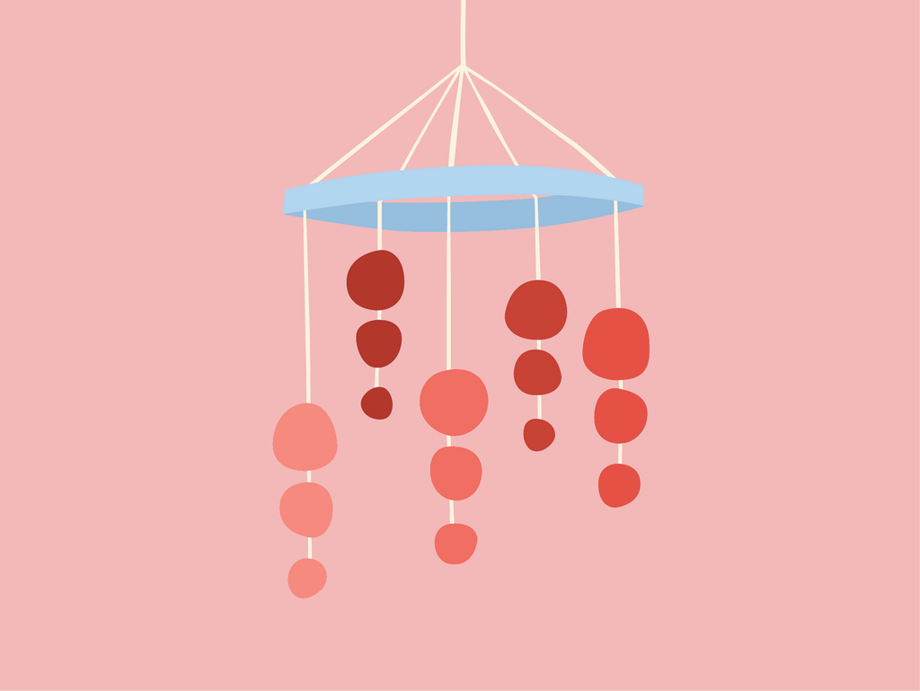 illustration of a baby mobile