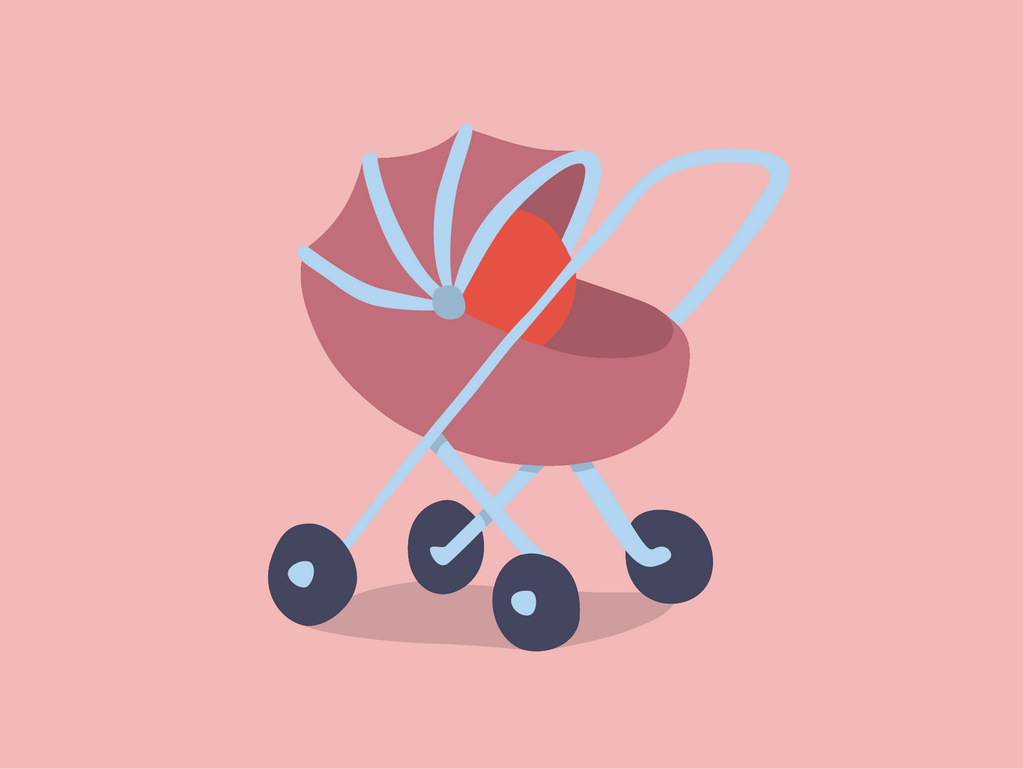 illustration of a baby stroller