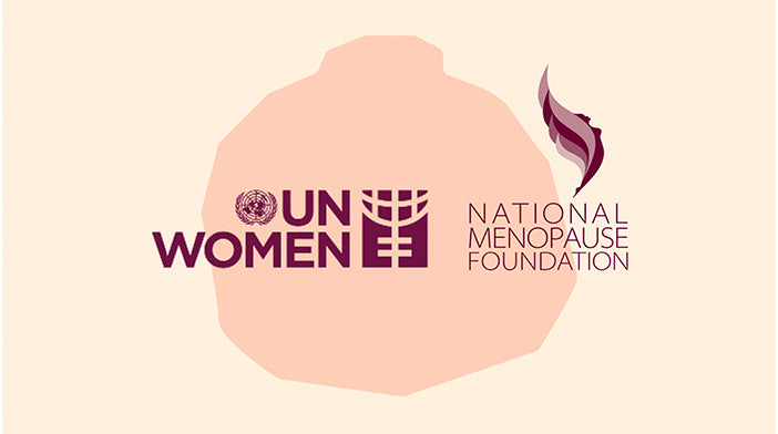 TEXT saying UN Women National Menopause Foundation